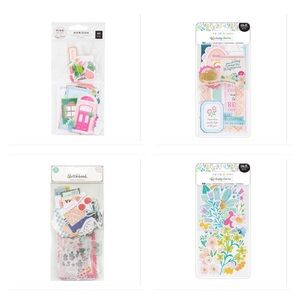 Lot of 4 American Crafts! Paige Evans Maggie Holmes Pink Paislee Ephemera packs